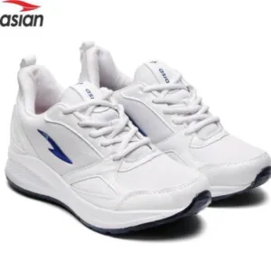 ASIAN Men's EXPRESS-10 White Sports Running Walking & Gym LIghtWeight Stylish Shoes