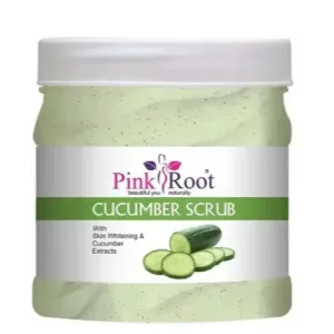Pink Root Cucumber Scrub With Skin Whitening And Cucumber Extracts