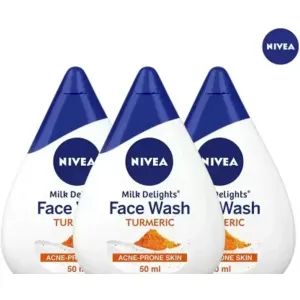 NIVEA Women for Normal Skin, Milk Delights Turmeric (Pack Of 3) Face Wash  (50 ml)