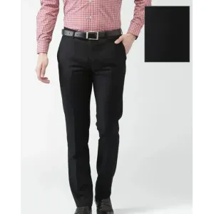 MALENO Elegant Slim Fit Men Solid Black Trouser