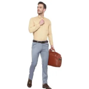 Golden Color Formal Pure Cotton Slim Fit Shirt for Man