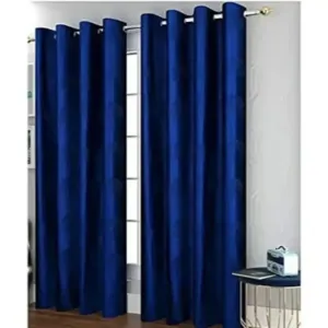 MATEMIUM Polyester Plain Tree Embosed Printed Curtains