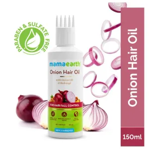 Mamaearth Onion Hair Oil for Hair Fall Control with onion & Redensyl