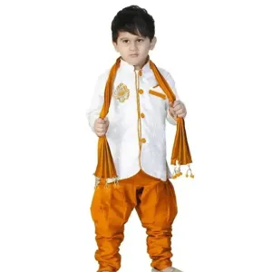 Boys Festive  Party Kurta, Churidar  Dupatta Set