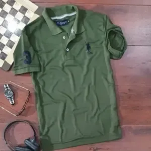 Mens Polycotton Polo Collar T-Shirt