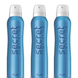 Secret Temptation Play Deodorant Combo for Women, Pack of 3 (150ml Each)