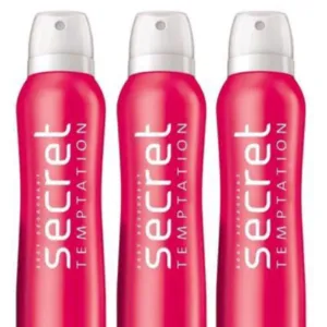 Secret Temptation Pink Deodorant Combo for Women, Pack of 3 (150ml Each)