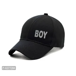 Men Boys Stylish Baseball Adjustable Printed Black bOY Cap