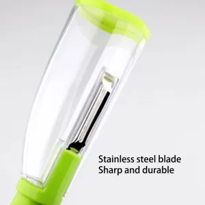 Multifunctional Stainless Steel Blade Fruits And Vegetables Peeler with ABS Container