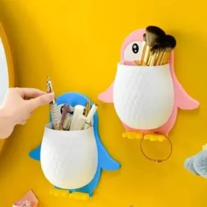 Penguins Shape Toothbrush Holder Plastic Stand for Brush, comb,etc (set of 2)