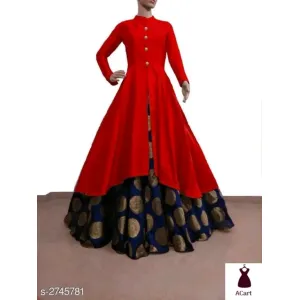 Women silk kurta set with skirt