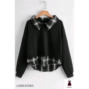 Winter fleece ladies collar Sweatshirt