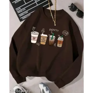 Brown sweat shirt for women