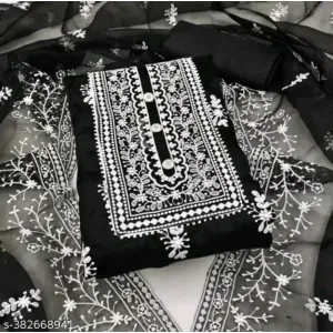 Unstitched Party Wear Fancy Patiala Pakistani jaipuri All Occasions Organza Suits Women's 