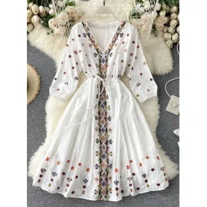 Royalica Embroidered White Dress