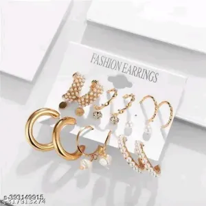 Golden colour korean earrings set
