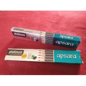 Apsara Dark pencil Set of 10 unit,  Free Grippo Erasor & Long pointer Sharpner