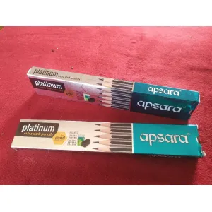 Apsara Dark pencil Set of 10 unit, Free Grippo Erasor & Long pointer Sharpner