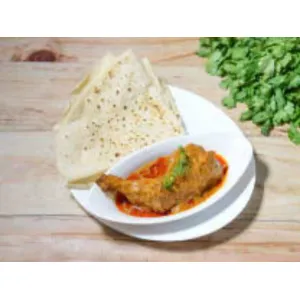 Rumali roti with chicken chaap