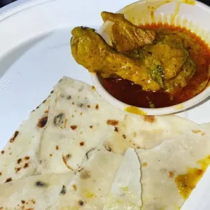 Rumali Roti with Chicken Kasha