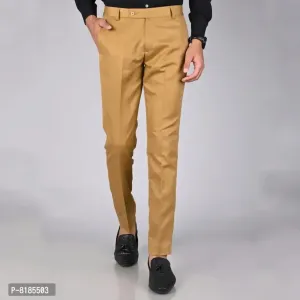 Stylish Fancy Polycotton Solid Formal Trousers For Men