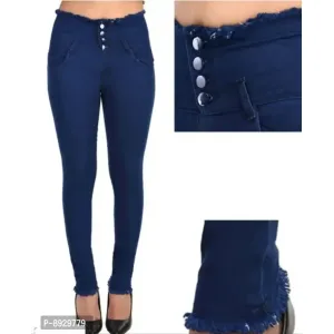 Classic Denim Solid Jeans for girls and women
