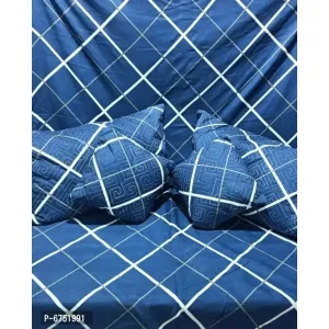 1 Piece Of Bedsheet With 2 Pillow Covers And Two Quilted Cushion With Filling Set,