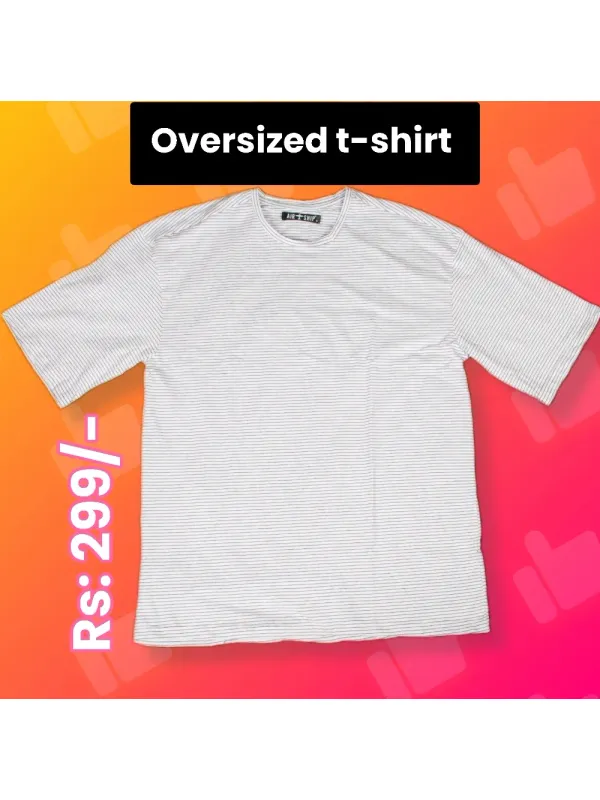 Oversized white and black stripes