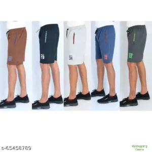 Men Stylish Shorts - With Zip Pockets (Combo Pack of 5