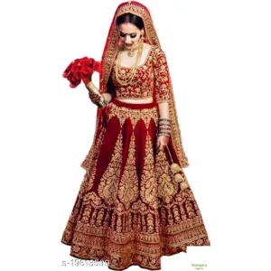 Pandurang Fab Embroidered Semi Stitched Lehenga Choli Dupatta