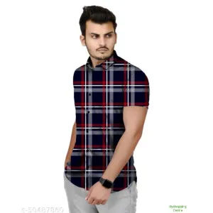 Mens Checkered Casual Shirt
