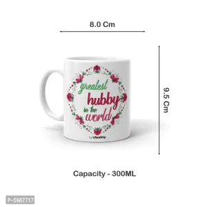 Best Hubby Wife Printed Coffee Tea Milk Mug (300 ml)