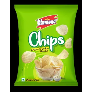 Diamond cream and onion chips