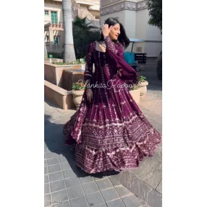 Heavy Georgette gown with dupatta 