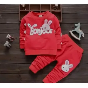 Red woolen suit
