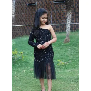 Velvet sequence dress