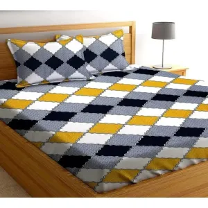 Elastic fitted double bed bedsheet 