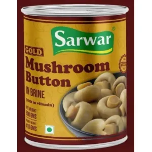 Sarwar Button Mushroom 800gm Tin