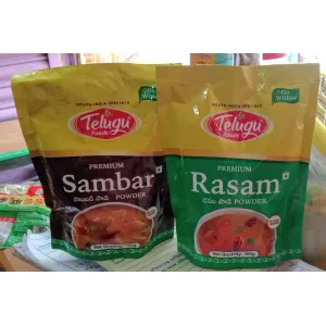 Telugu Foods Sambar/Rasam Powder 100gm Pouch 