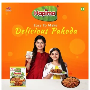 HAPIMA Pakoda Crispy Fry Mix Hot & Spicy  MRP ₹22 Pack Sheet 10pcs