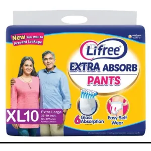 MamyPoko Lifree  XL10 MRP ₹600 Adult Pants Extra Absorb  Pack