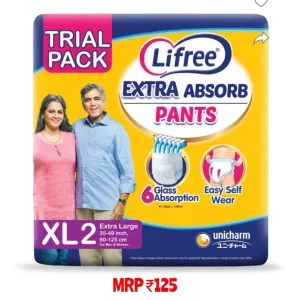 MamyPoko Lifree Adult Diapers XL2  MRP125 Extra Absorb Pack