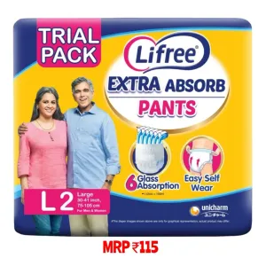 MamyPoko Lifree Adult Diapers L2  MRP115 Extra Absorb Pack