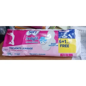 SOFY Sanitary Pads 7P Regular MRP32 6+1 Pack