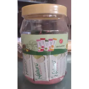 Naturo Mixed  Fruit Bars MRP ₹5 Jar 60pcs