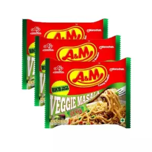 A&M Veggi Masala Noodles 3-Pack MRP ₹36 