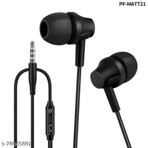 PunnkFunnk Matt21 Wried Earphone & Headphone/Bass Bosted (Black Colour)