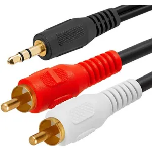 RC to AUX Cable/for Use Audio Transfer, Amplifier, Home Theater
