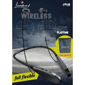 Landmark wireless neckband 36hrs LMBH-115 with free carry pouch 6months warranty 