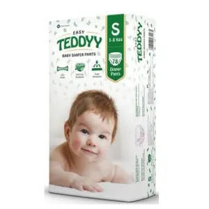Teddyy Baby Easy Pant Diapers Small 78 Count (Pack of 1)